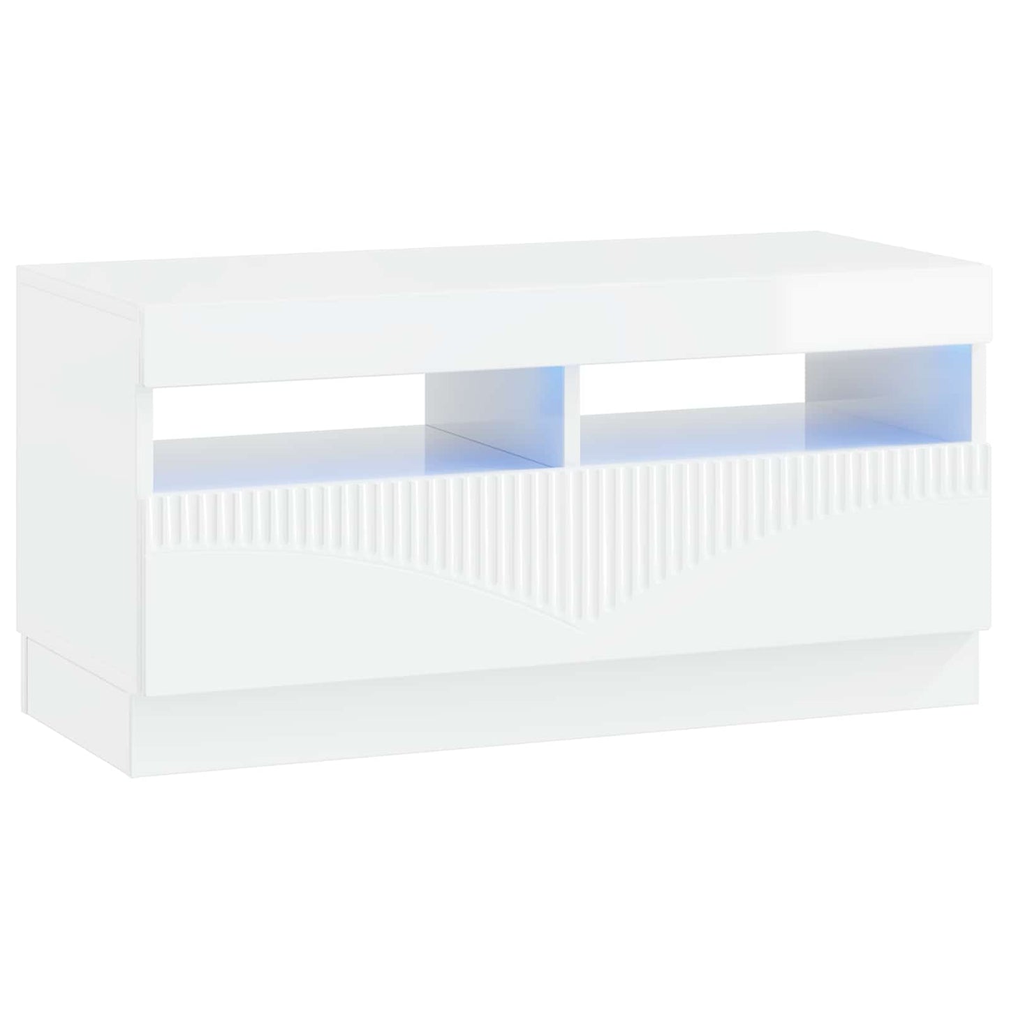 vidaXL 5 Piece LED TV Cabinet High Gloss White Engineered Wood