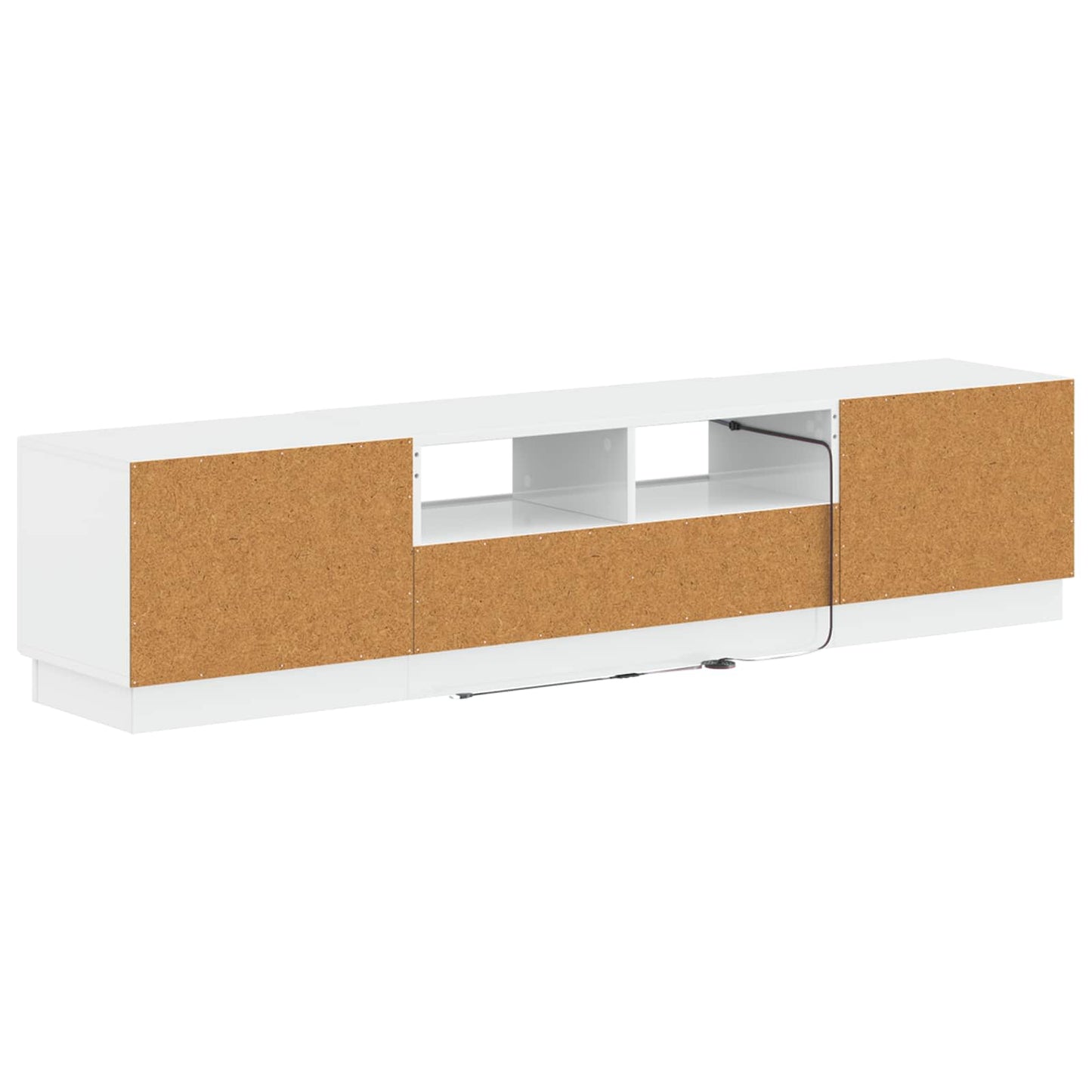 vidaXL 5 Piece LED TV Cabinet High Gloss White Engineered Wood