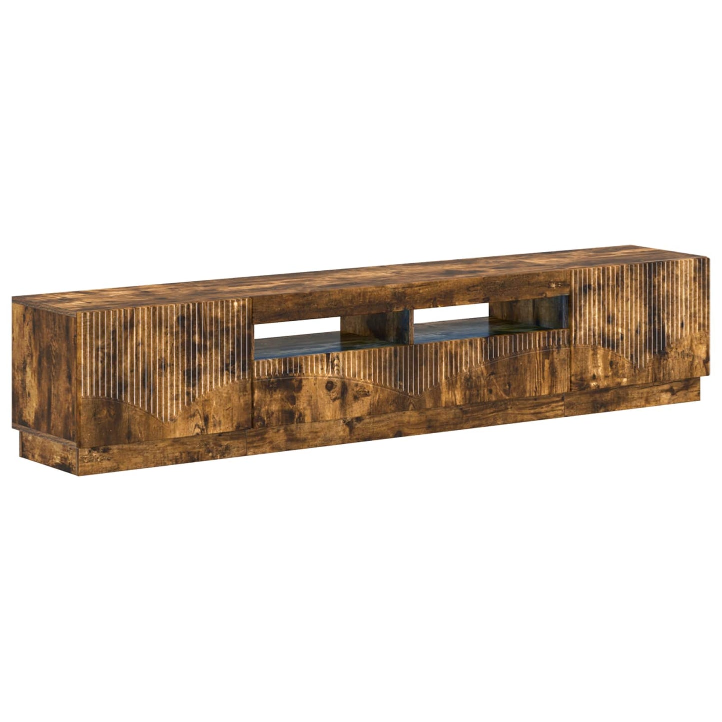 vidaXL 5 Piece LED TV Cabinet Smoked Oak Engineered Wood