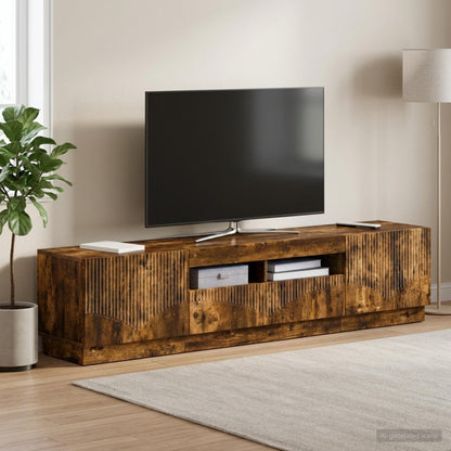 vidaXL LED TV Cabinet HOORN 3 pcs Smoked Oak Engineered Wood
