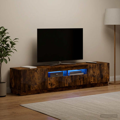 vidaXL LED TV Cabinet HOORN 3 pcs Smoked Oak Engineered Wood