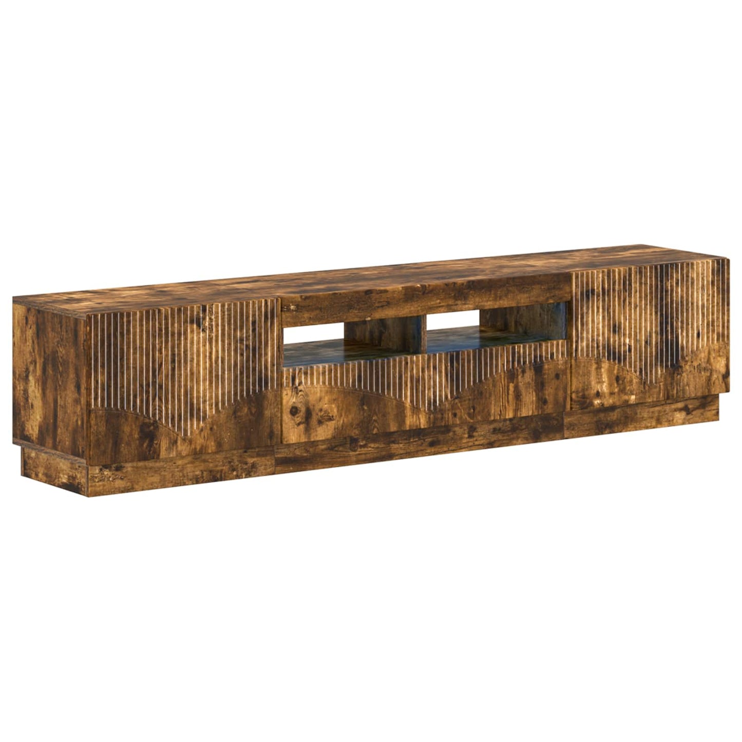 vidaXL 5 Piece LED TV Cabinet Smoked Oak Engineered Wood