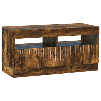 vidaXL 5 Piece LED TV Cabinet Smoked Oak Engineered Wood