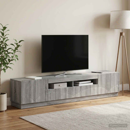 vidaXL LED TV Cabinet HOORN 3 pcs Grey Sonoma Engineered Wood