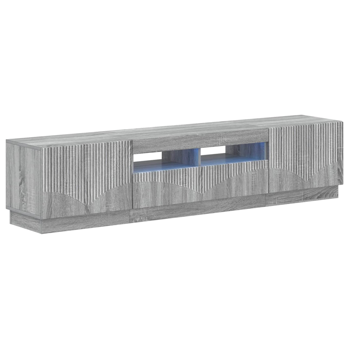 vidaXL 5 Piece LED TV Cabinet Grey Sonoma Engineered Wood