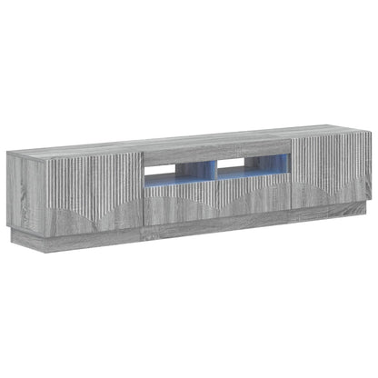 vidaXL 5 Piece LED TV Cabinet Grey Sonoma Engineered Wood