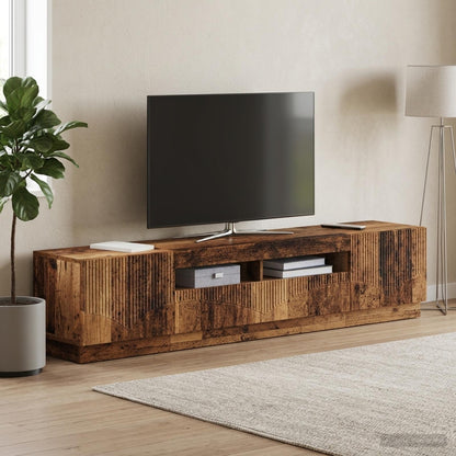 vidaXL LED TV Cabinet HOORN 3 pcs Old Wood Engineered Wood