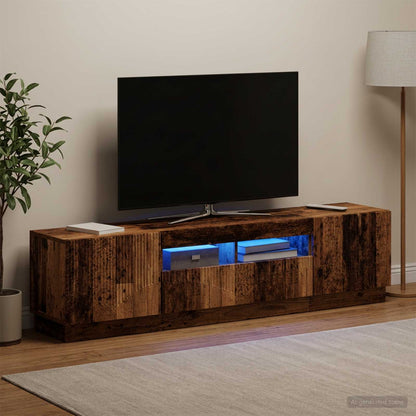 vidaXL LED TV Cabinet HOORN 3 pcs Old Wood Engineered Wood