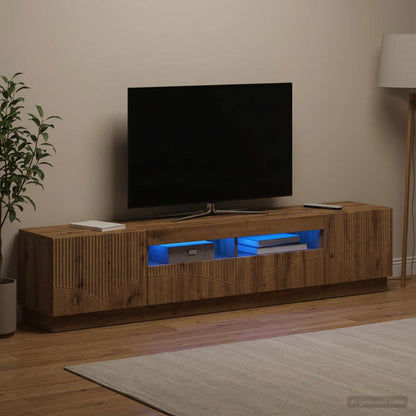 vidaXL LED TV Cabinet HOORN 3 pcs Artisan Oak Engineered Wood