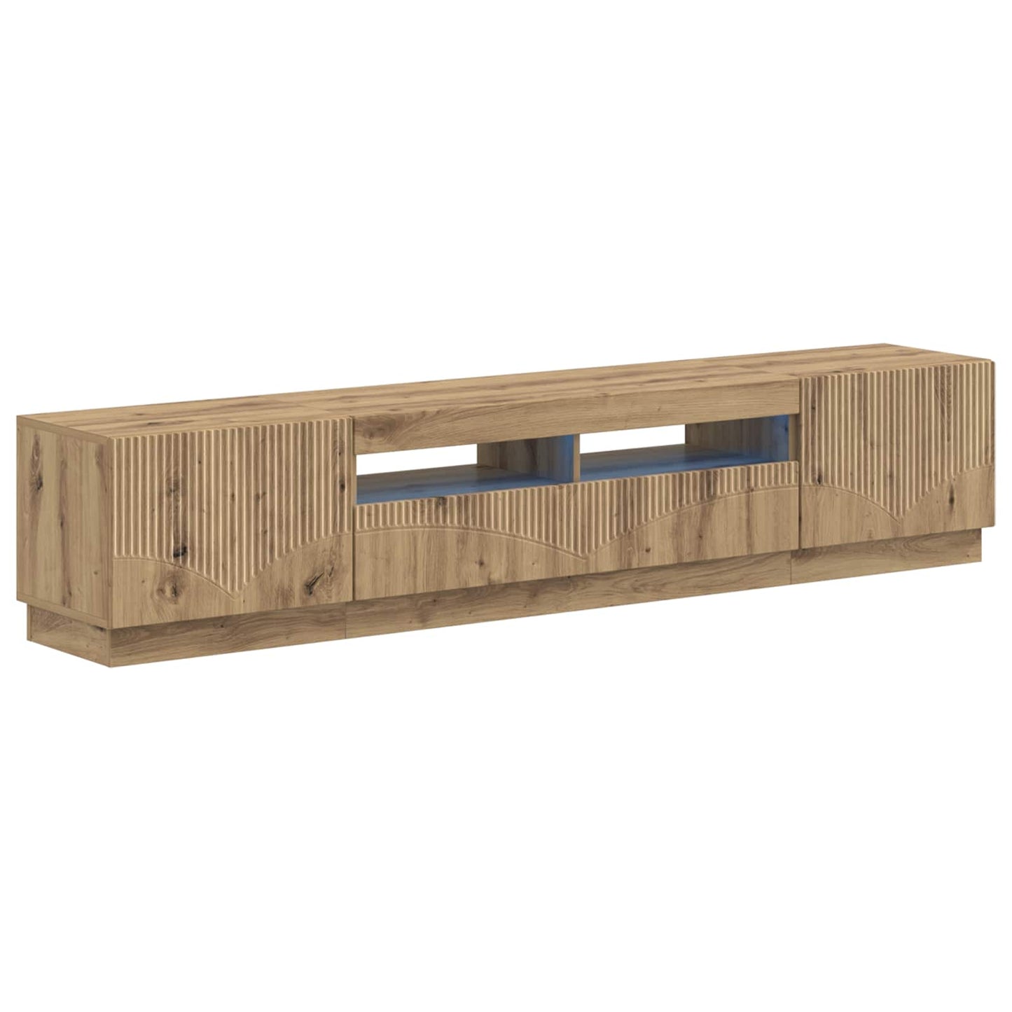 vidaXL 5 Piece LED TV Cabinet Artisan Oak Engineered Wood