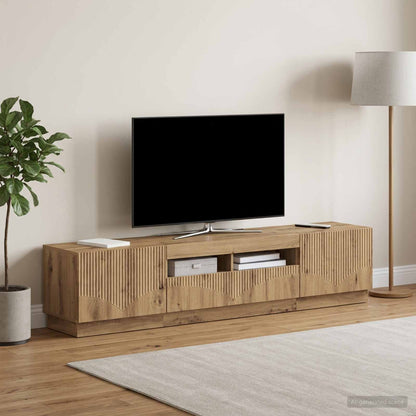 vidaXL LED TV Cabinet HOORN 3 pcs Artisan Oak Engineered Wood