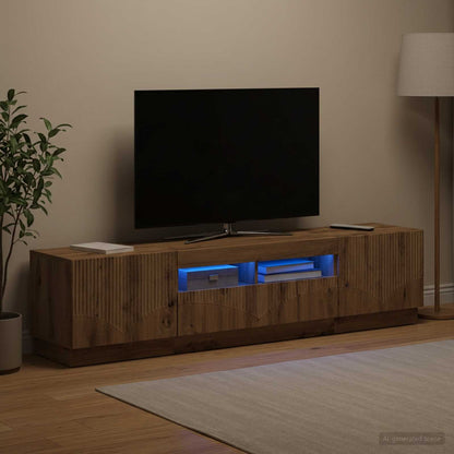 vidaXL LED TV Cabinet HOORN 3 pcs Artisan Oak Engineered Wood