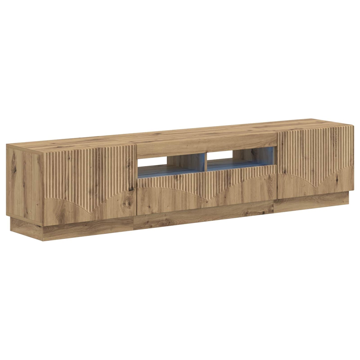 vidaXL 5 Piece LED TV Cabinet Artisan Oak Engineered Wood
