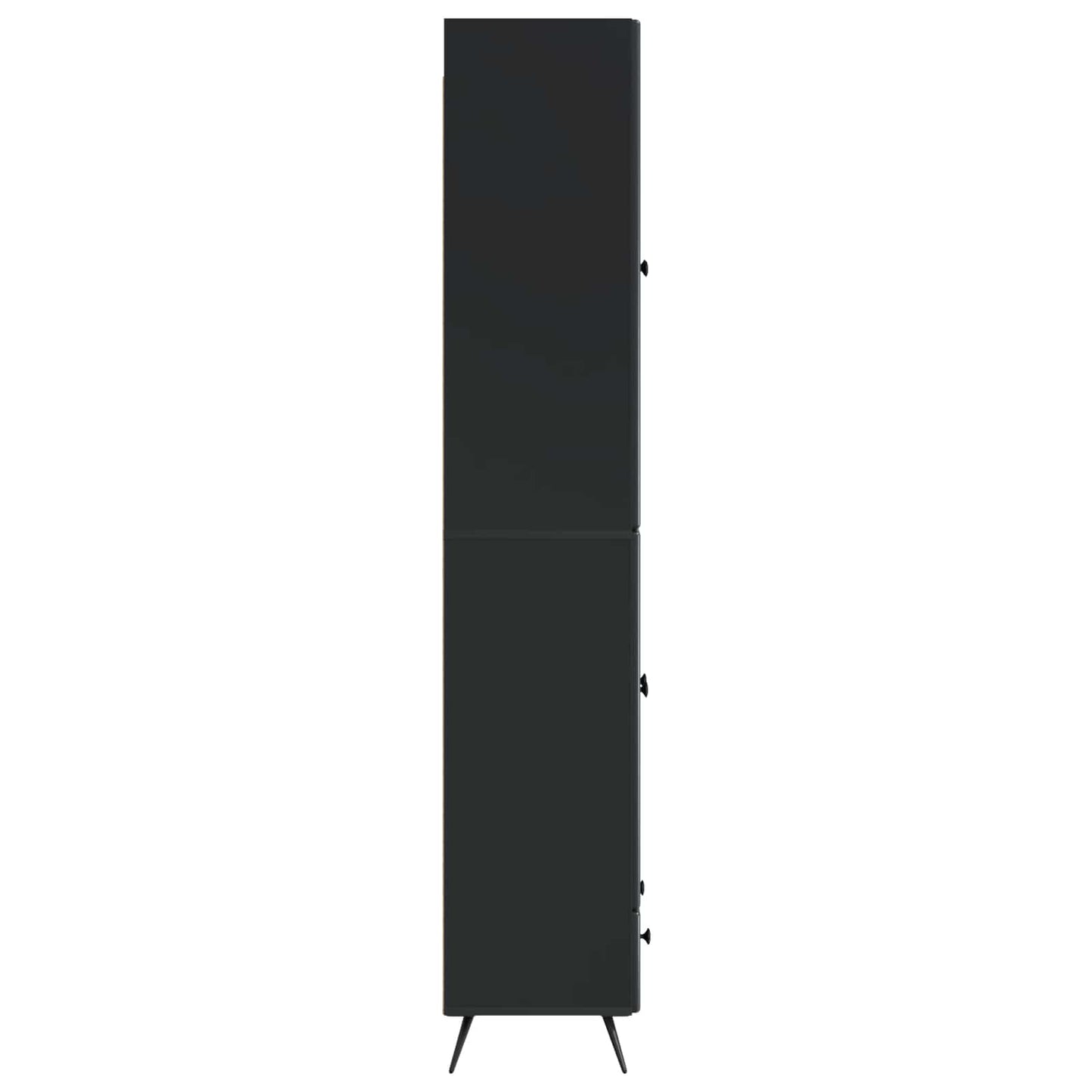 vidaXL Cabinet Set 2 pcs Black Engineered Wood