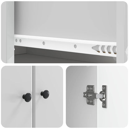 vidaXL Cabinet Set 2 pcs High Gloss White Engineered Wood