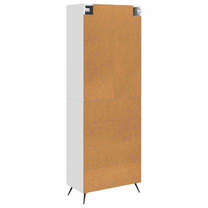 vidaXL Cabinet Set 2 pcs High Gloss White Engineered Wood