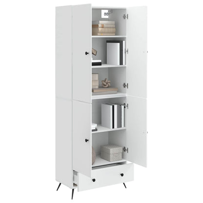 vidaXL Cabinet Set 2 pcs High Gloss White Engineered Wood