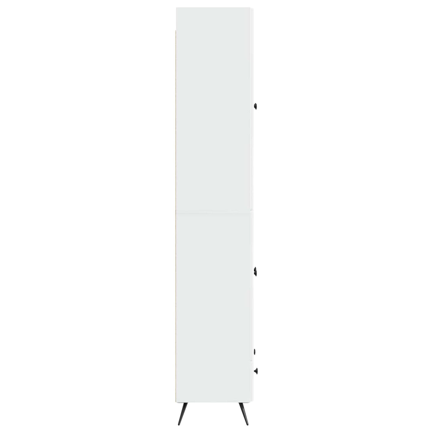vidaXL Cabinet Set 2 pcs High Gloss White Engineered Wood