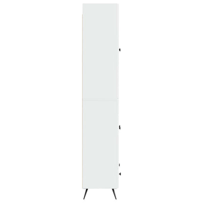 vidaXL Cabinet Set 2 pcs High Gloss White Engineered Wood