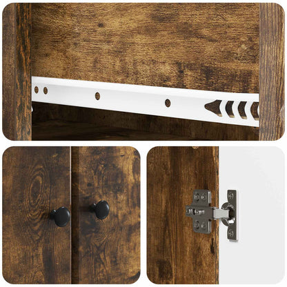 vidaXL Cabinet Set 2 pcs Smoked Oak Engineered Wood