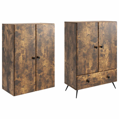 vidaXL Cabinet Set 2 pcs Smoked Oak Engineered Wood