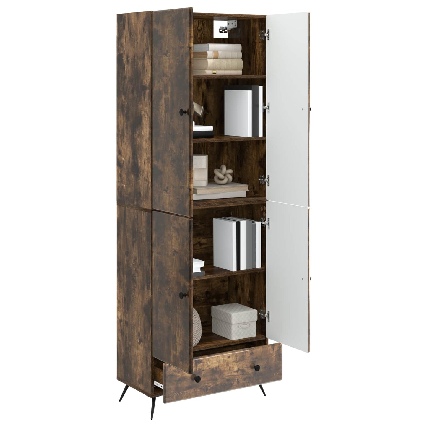 vidaXL Cabinet Set 2 pcs Smoked Oak Engineered Wood