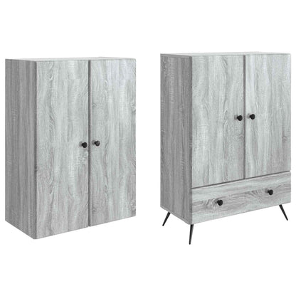 vidaXL Cabinet Set 2 pcs Grey Sonoma Engineered Wood