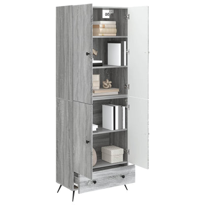 vidaXL Cabinet Set 2 pcs Grey Sonoma Engineered Wood