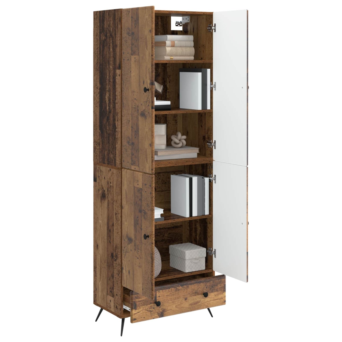 vidaXL Cabinet Set 2 pcs Old Wood Engineered Wood