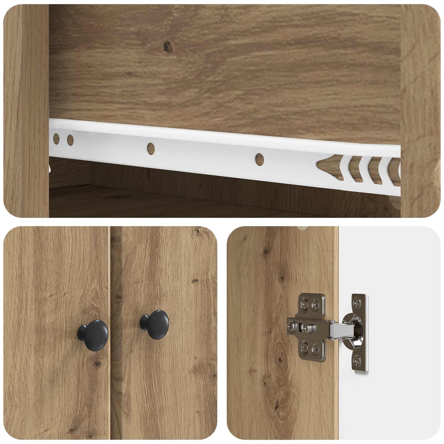 vidaXL Cabinet Set 2 pcs Artisan Oak Engineered Wood
