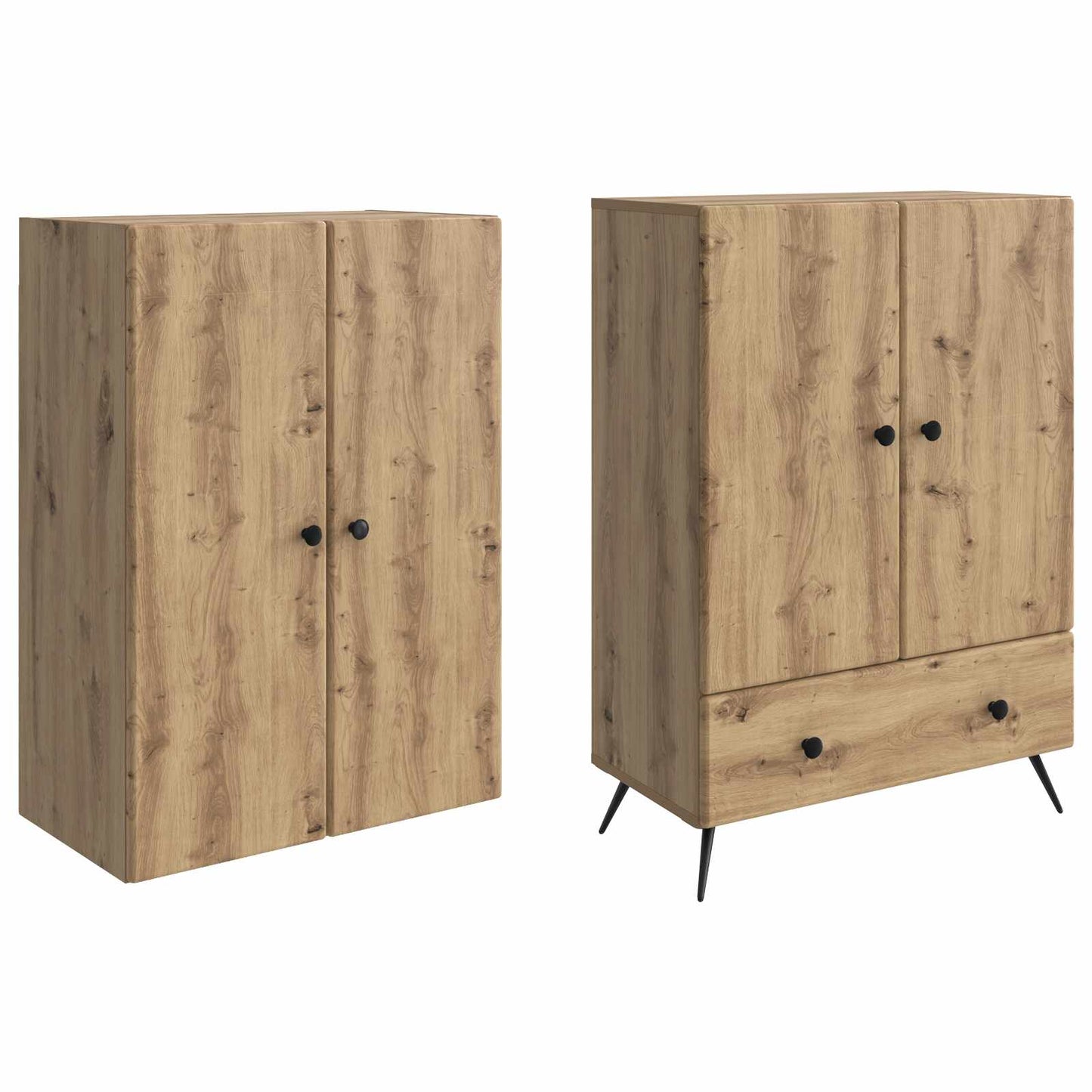 vidaXL Cabinet Set 2 pcs Artisan Oak Engineered Wood