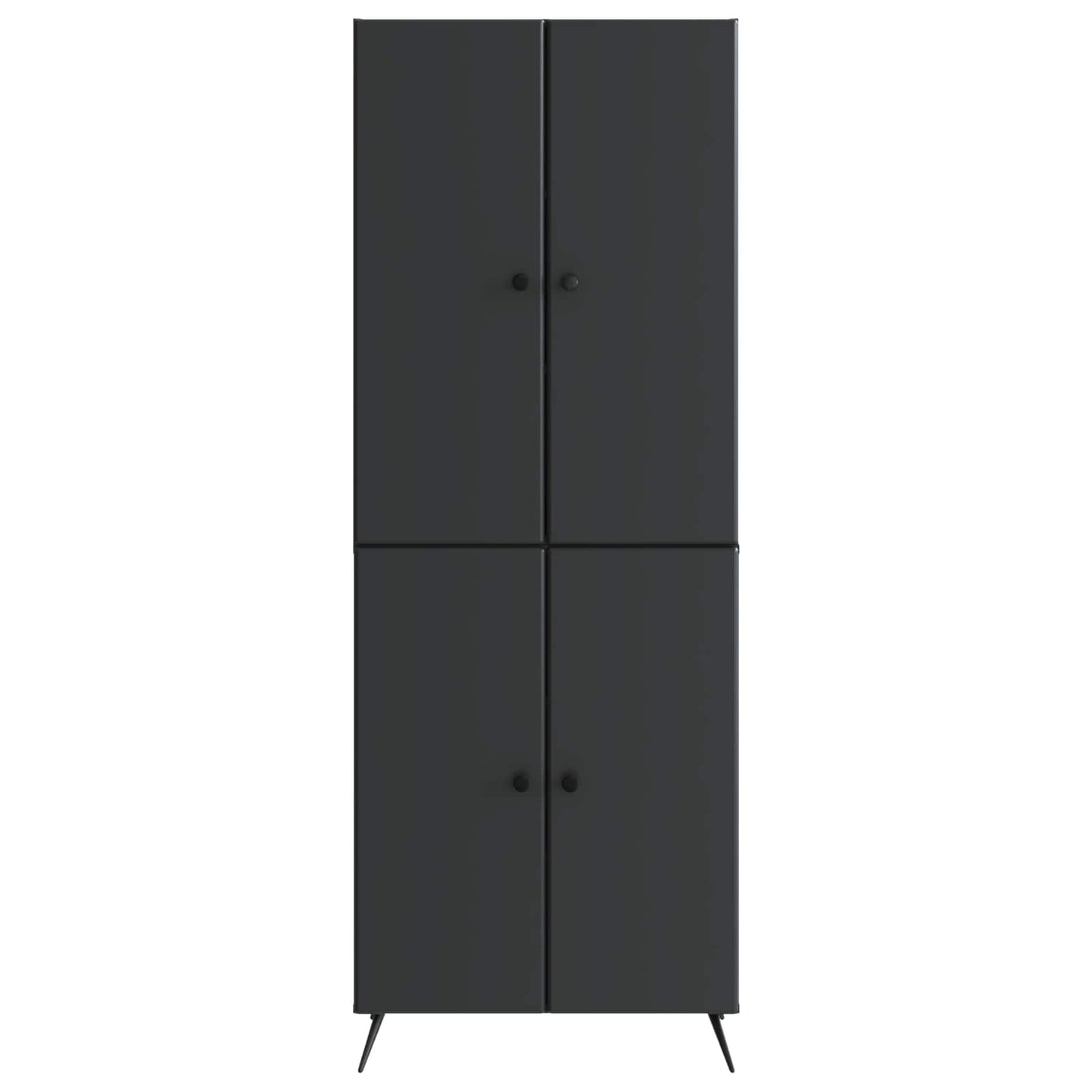 vidaXL Cabinet Set 2 pcs Black Engineered Wood