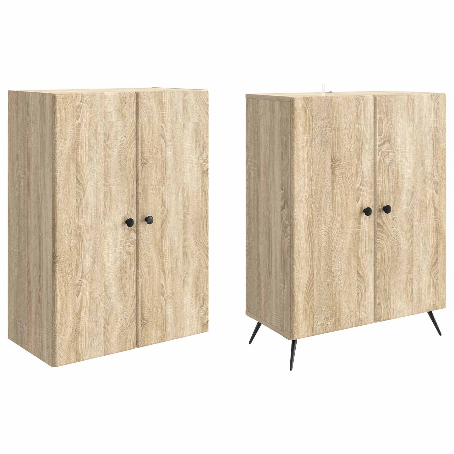 vidaXL Cabinet Set 2 pcs Sonoma Oak Engineered Wood