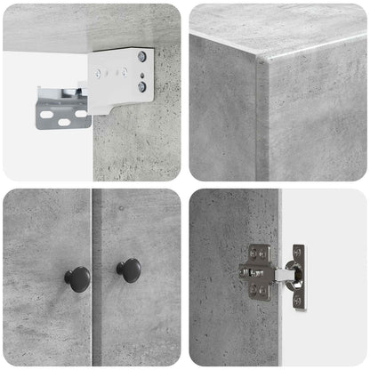 vidaXL Cabinet Set 2 pcs Concrete Grey Engineered Wood