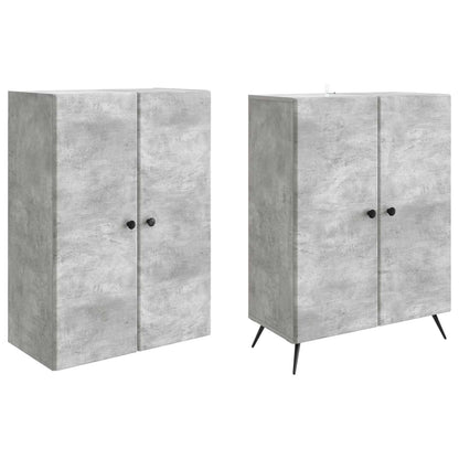 vidaXL Cabinet Set 2 pcs Concrete Grey Engineered Wood
