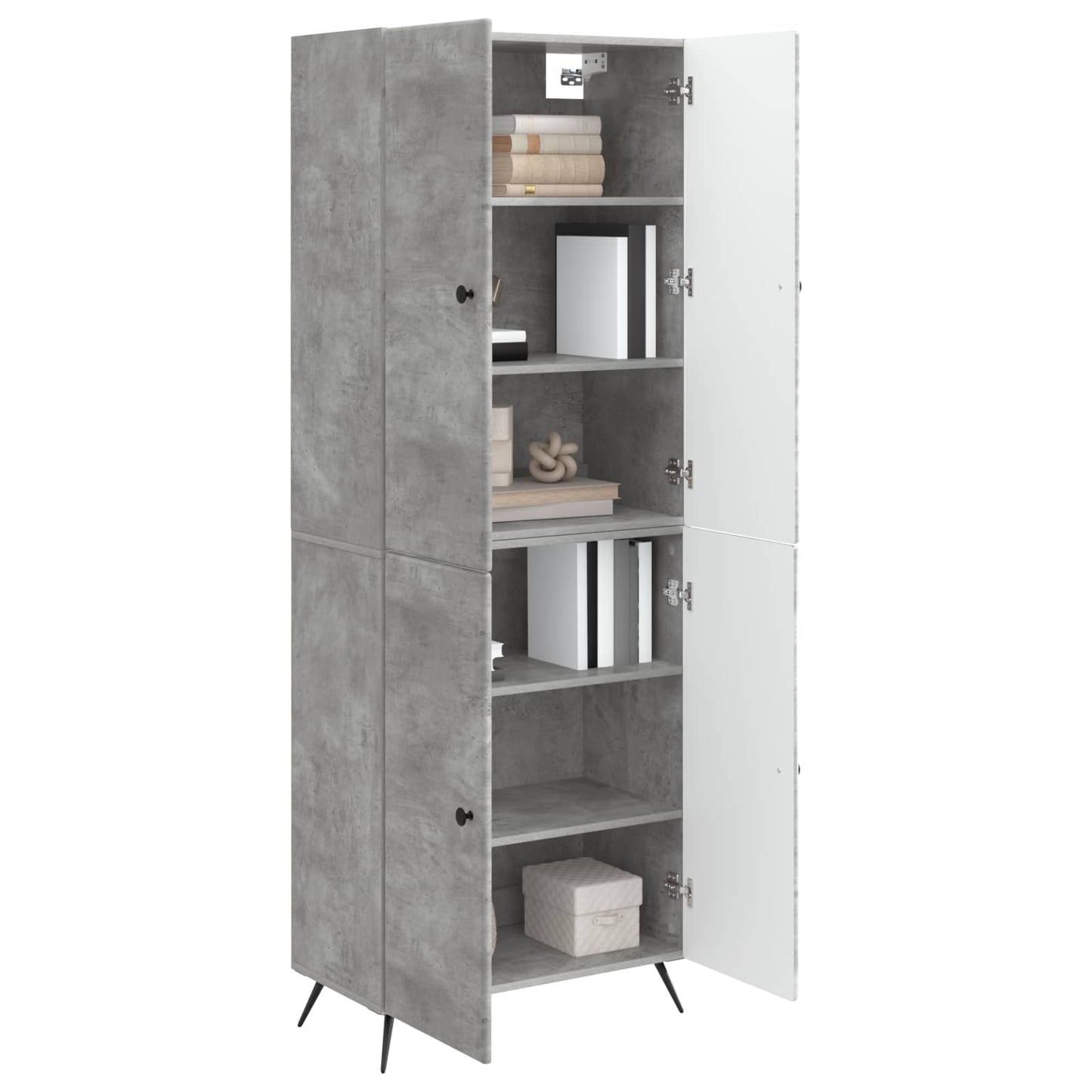 vidaXL Cabinet Set 2 pcs Concrete Grey Engineered Wood