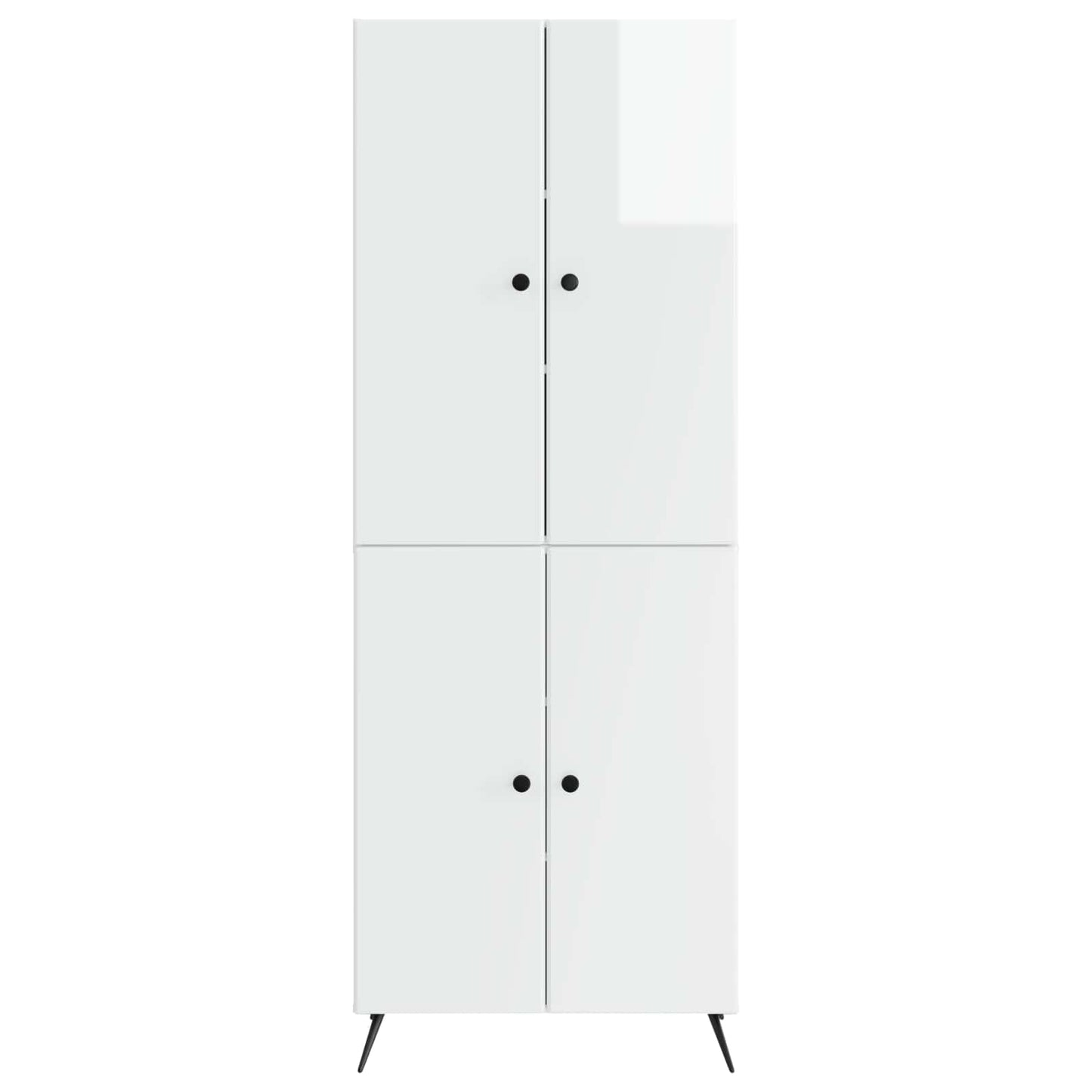 vidaXL Cabinet Set 2 pcs High Gloss White Engineered Wood