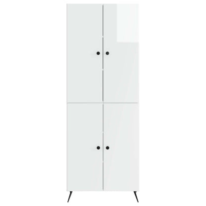 vidaXL Cabinet Set 2 pcs High Gloss White Engineered Wood