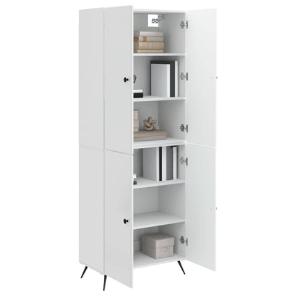 vidaXL Cabinet Set 2 pcs High Gloss White Engineered Wood
