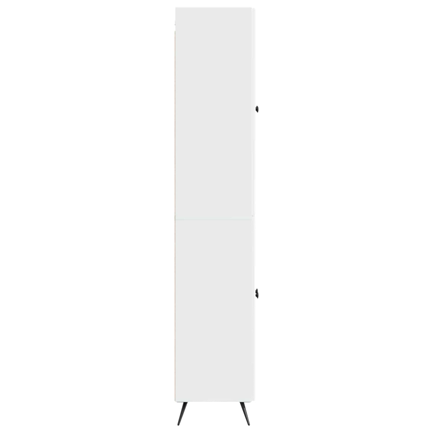 vidaXL Cabinet Set 2 pcs High Gloss White Engineered Wood