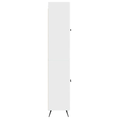 vidaXL Cabinet Set 2 pcs High Gloss White Engineered Wood