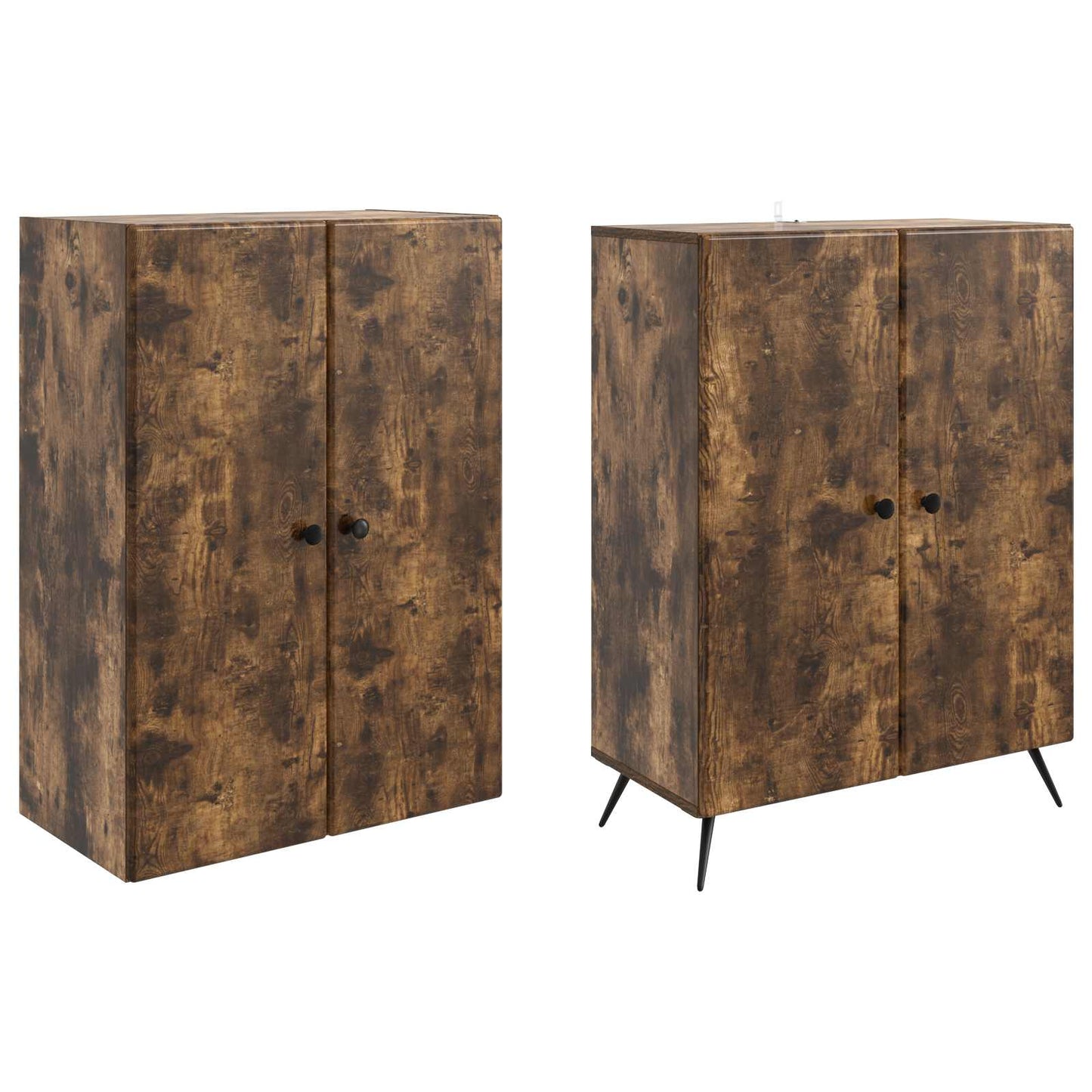 vidaXL Cabinet Set 2 pcs Smoked Oak Engineered Wood