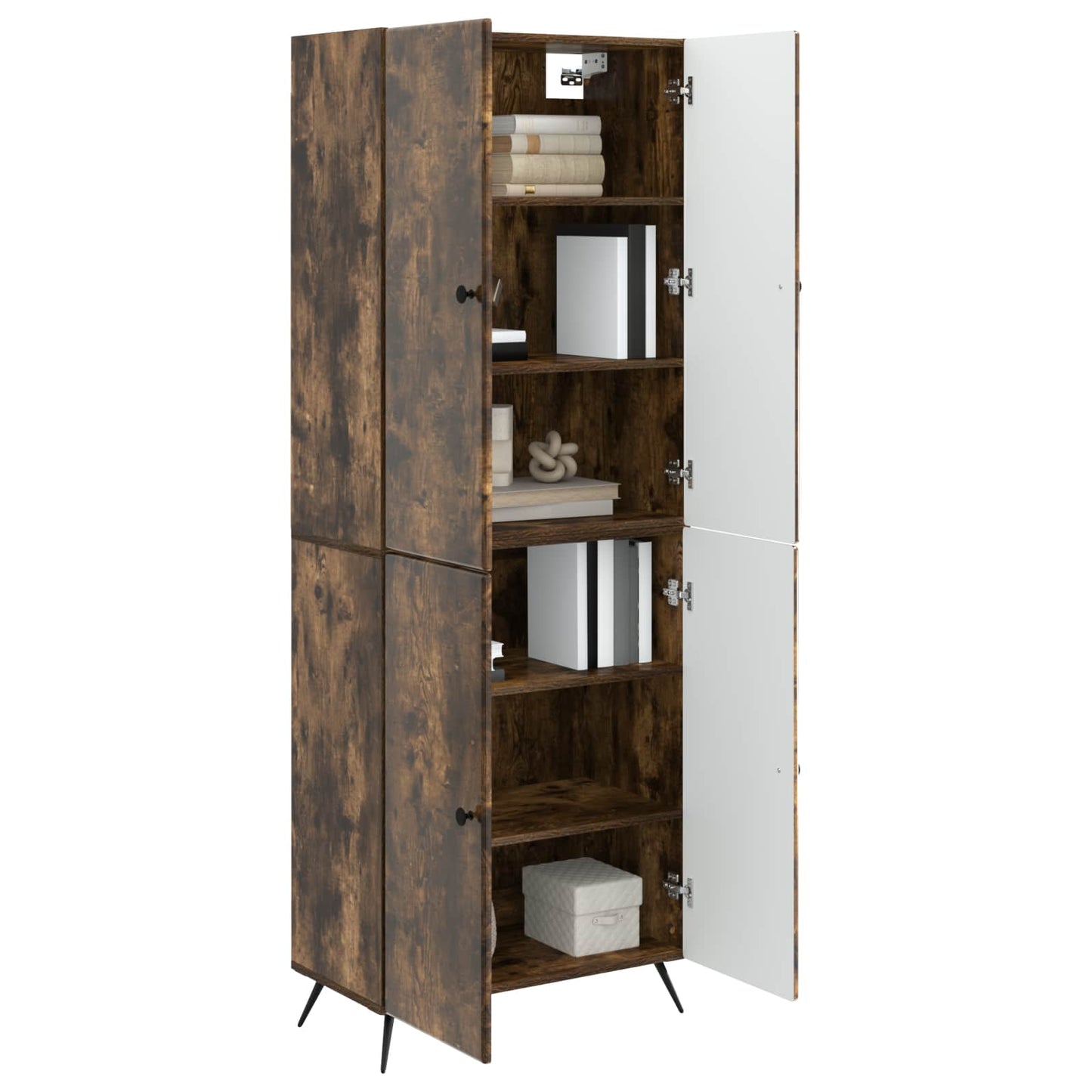 vidaXL Cabinet Set 2 pcs Smoked Oak Engineered Wood