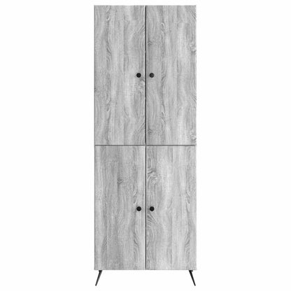vidaXL Cabinet Set 2 pcs Grey Sonoma Engineered Wood