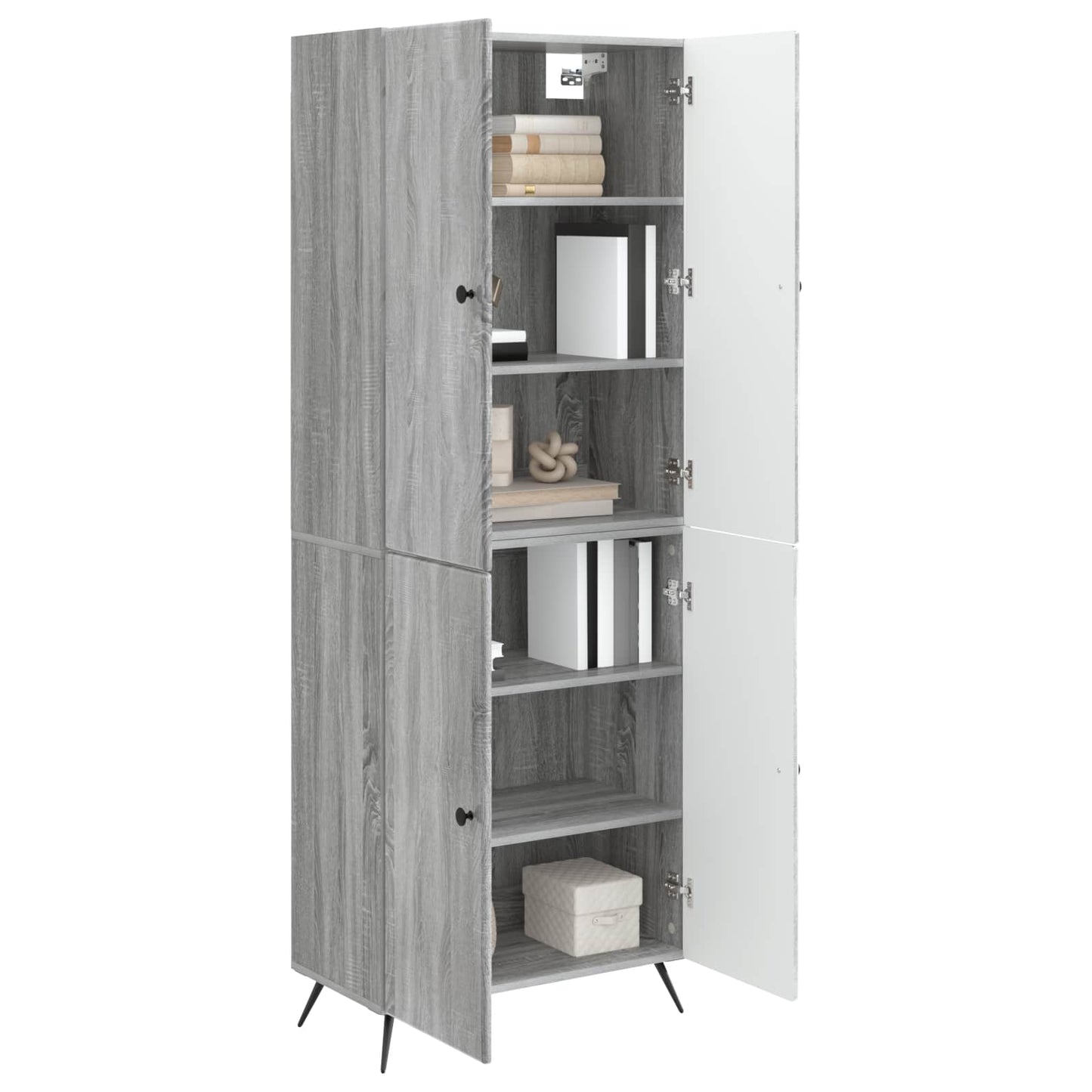 vidaXL Cabinet Set 2 pcs Grey Sonoma Engineered Wood