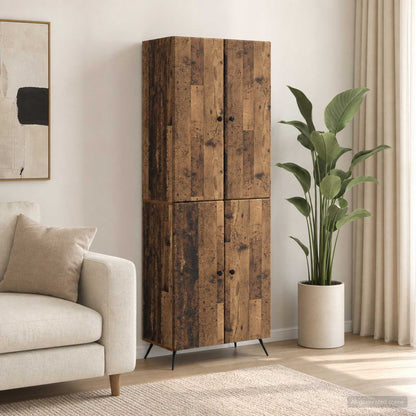 vidaXL Cabinet Set 2 pcs Old Wood Engineered Wood