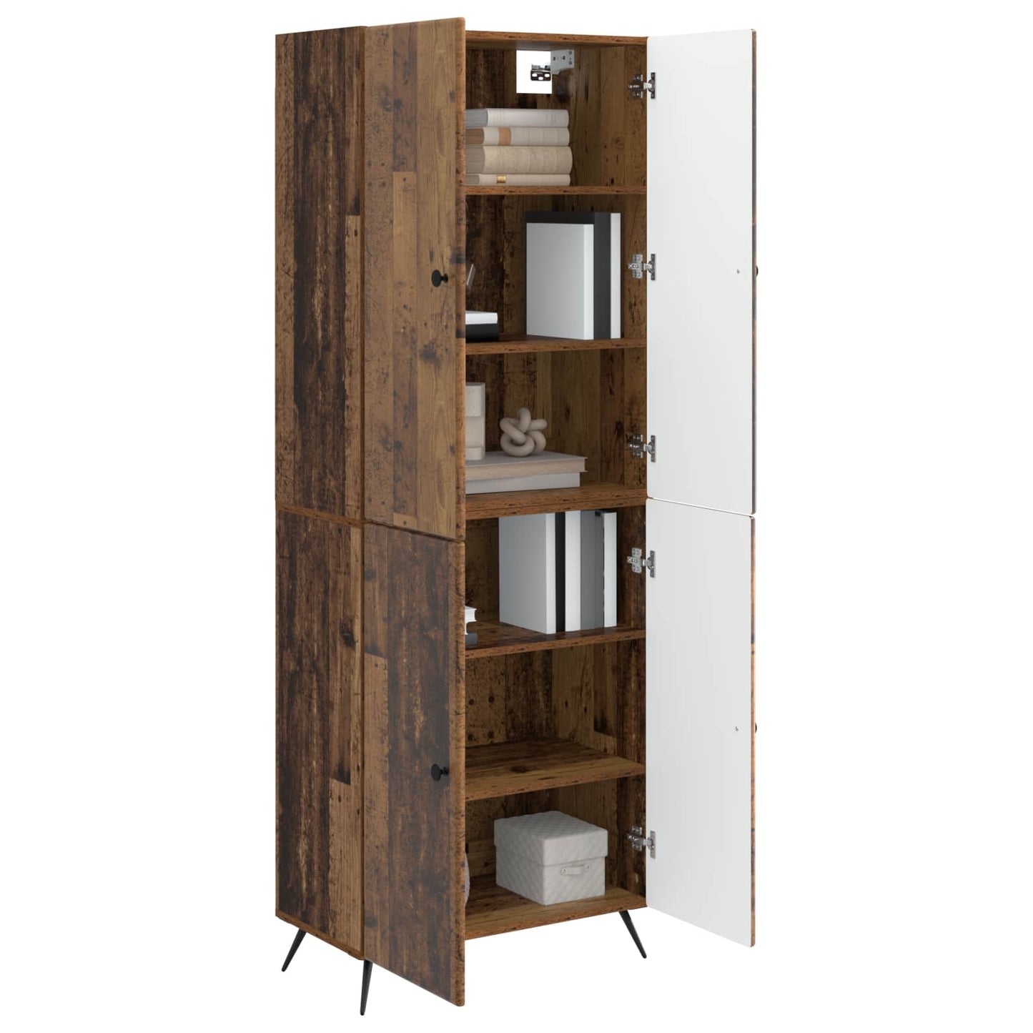 vidaXL Cabinet Set 2 pcs Old Wood Engineered Wood