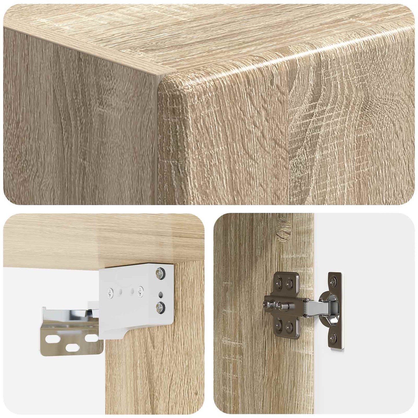 vidaXL Cabinet Set 2 pcs Sonoma Oak Engineered Wood
