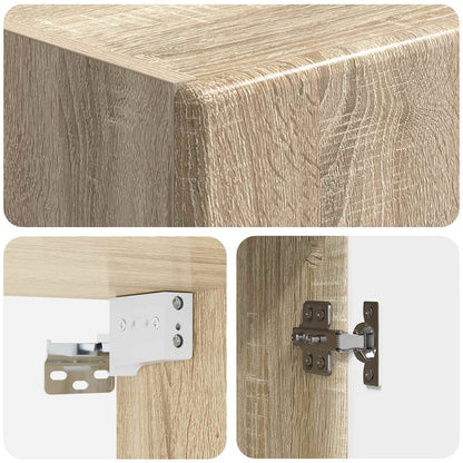 vidaXL Cabinet Set 2 pcs Sonoma Oak Engineered Wood