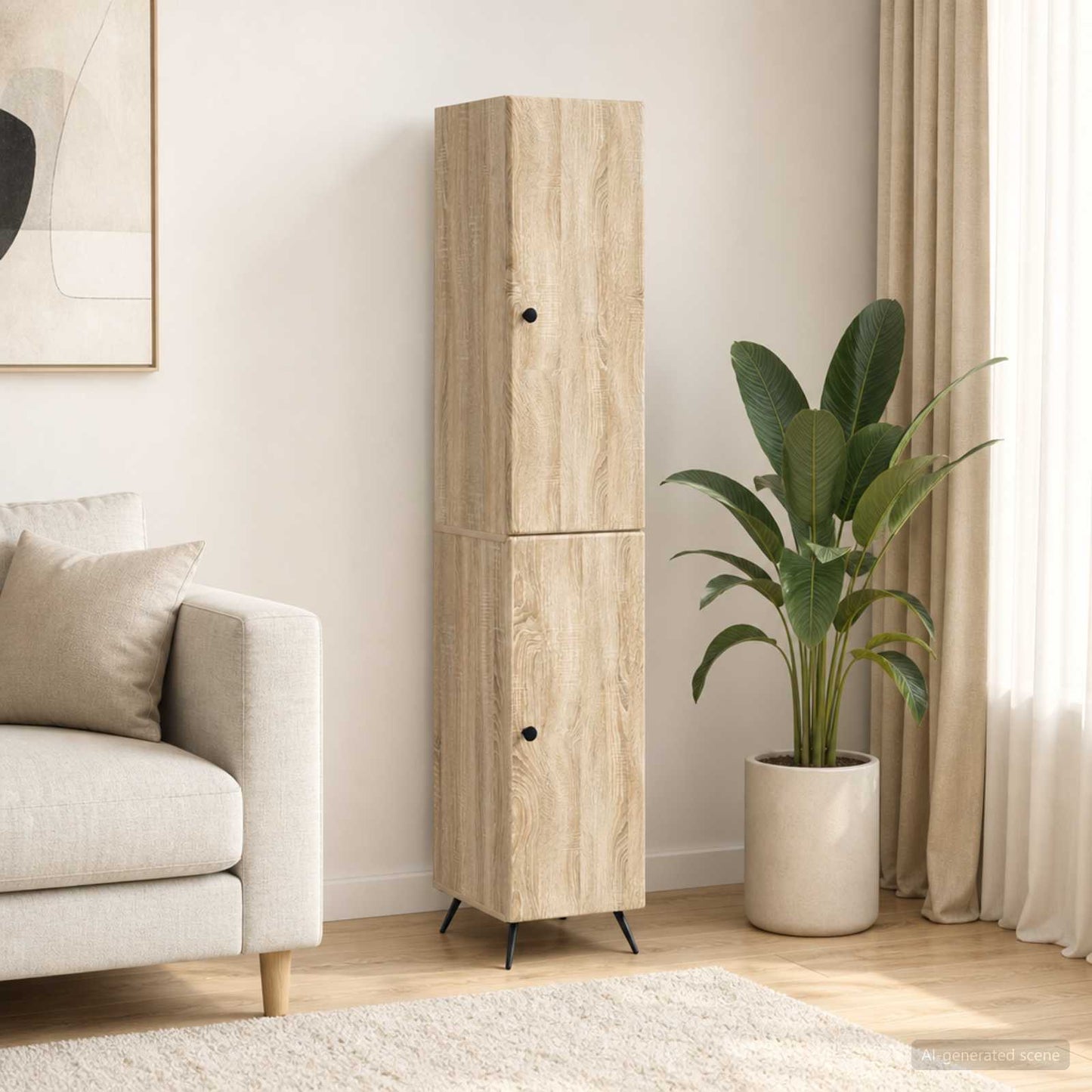 vidaXL Cabinet Set 2 pcs Sonoma Oak Engineered Wood